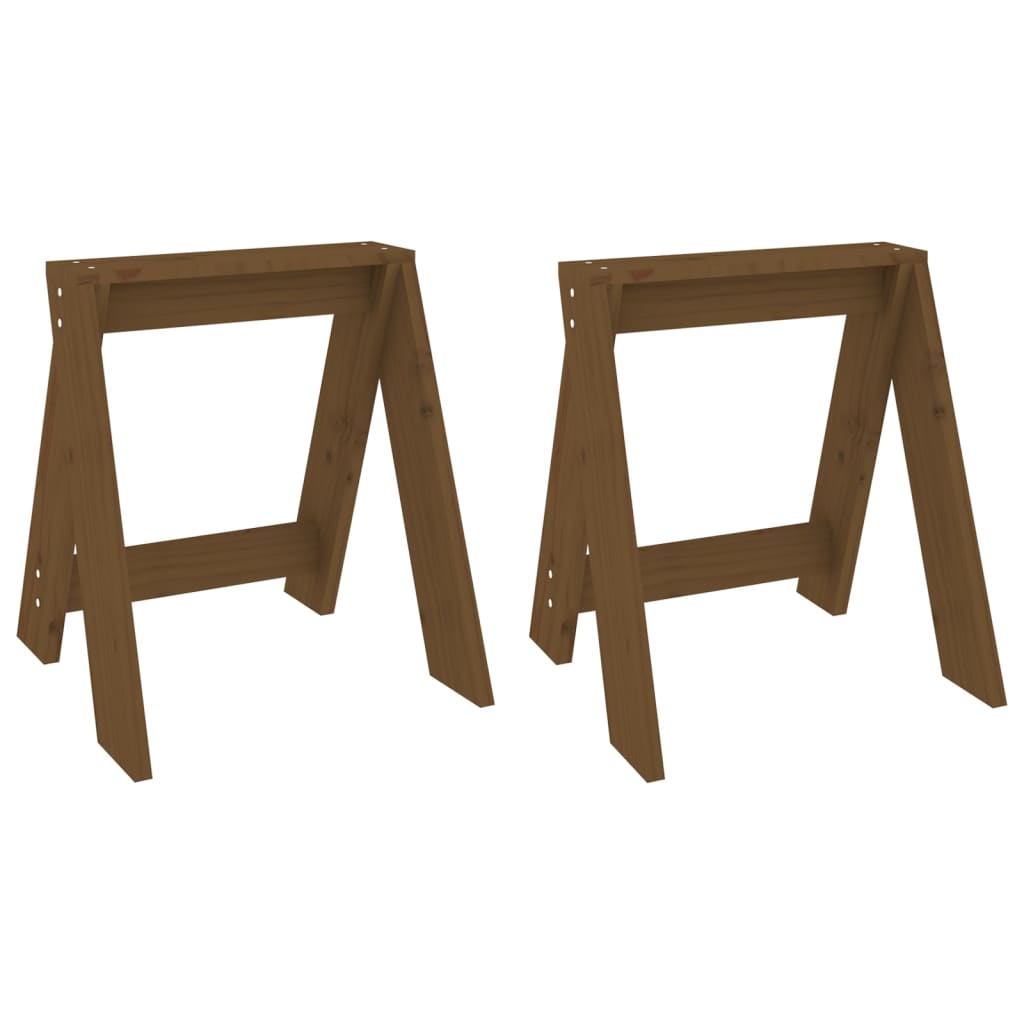 Krukken 2 St 40X40X45 Cm Massief Grenenhout Honingbruin