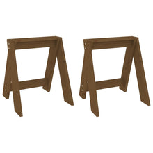 Krukken 2 St 40X40X45 Cm Massief Grenenhout Honingbruin