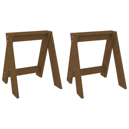 Krukken 2 St 40X40X45 Cm Massief Grenenhout Honingbruin