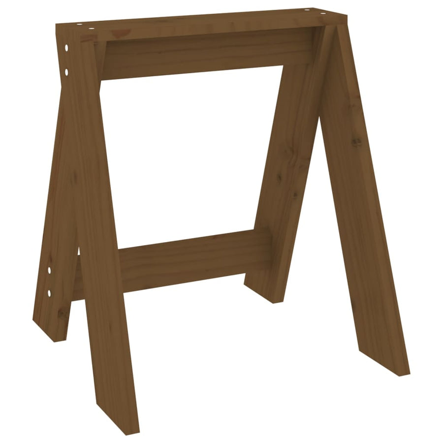 Krukken 2 St 40X40X45 Cm Massief Grenenhout Honingbruin