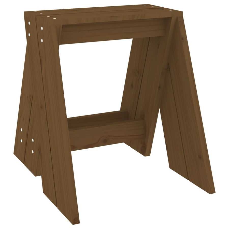 Krukken 2 St 40X40X45 Cm Massief Grenenhout Honingbruin