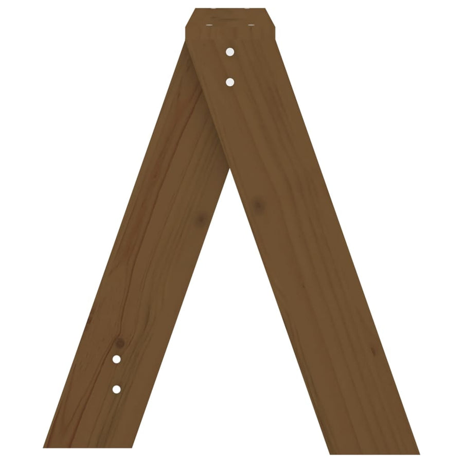 Krukken 2 St 40X40X45 Cm Massief Grenenhout Honingbruin