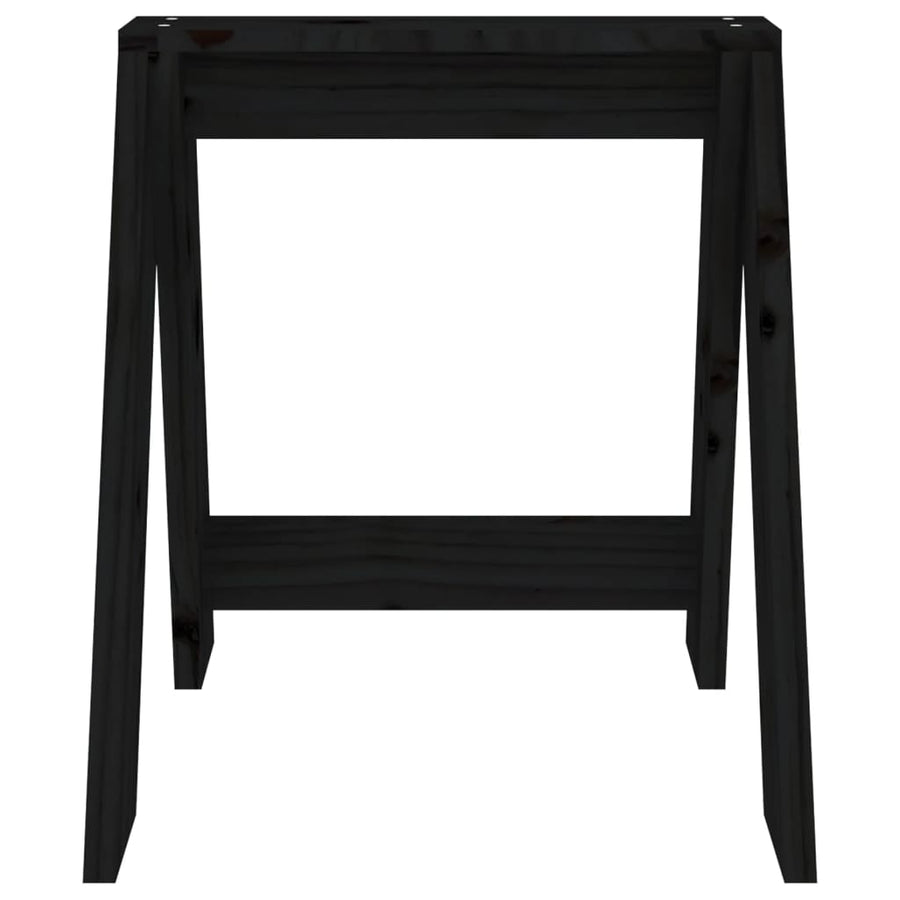 Krukken 2 St 40X40X45 Cm Massief Grenenhout Zwart