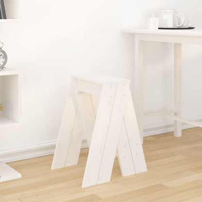 Krukken 2 St 40X40X60 Cm Massief Grenenhout Wit