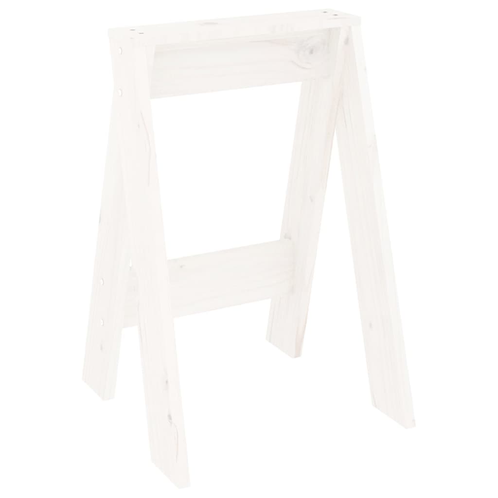 Krukken 2 St 40X40X60 Cm Massief Grenenhout Wit