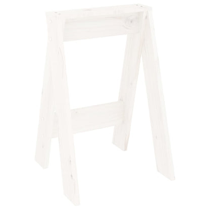 Krukken 2 St 40X40X60 Cm Massief Grenenhout Wit