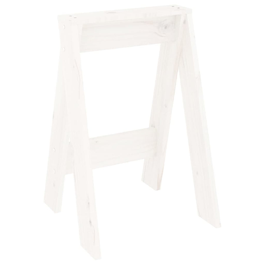 Krukken 2 St 40X40X60 Cm Massief Grenenhout Wit