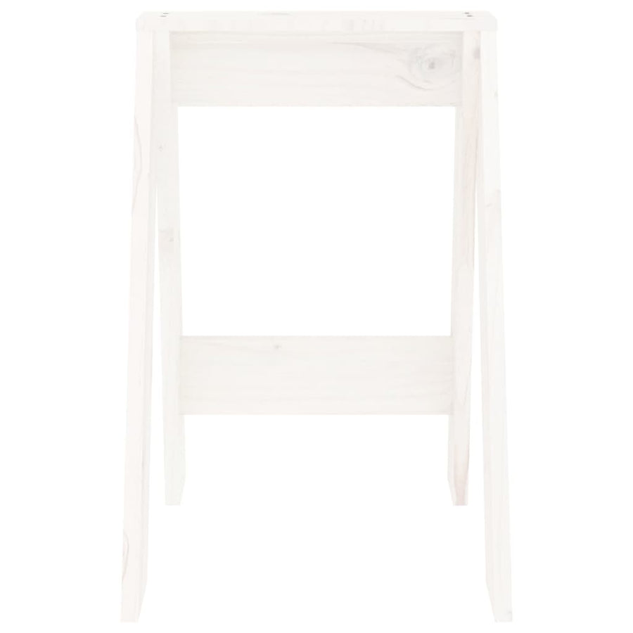 Krukken 2 St 40X40X60 Cm Massief Grenenhout Wit