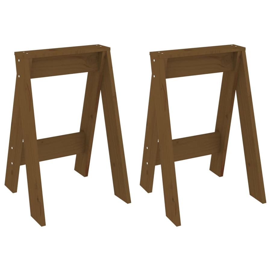 Krukken 2 St 40X40X60 Cm Massief Grenenhout Honingbruin