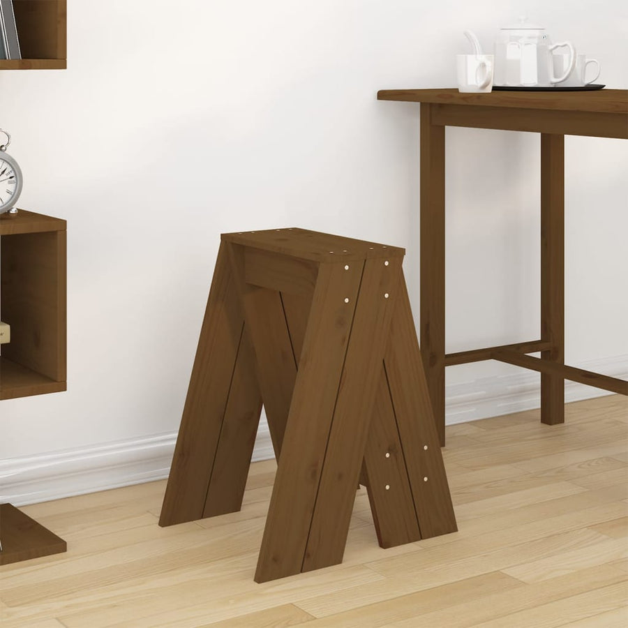 Krukken 2 St 40X40X60 Cm Massief Grenenhout Honingbruin