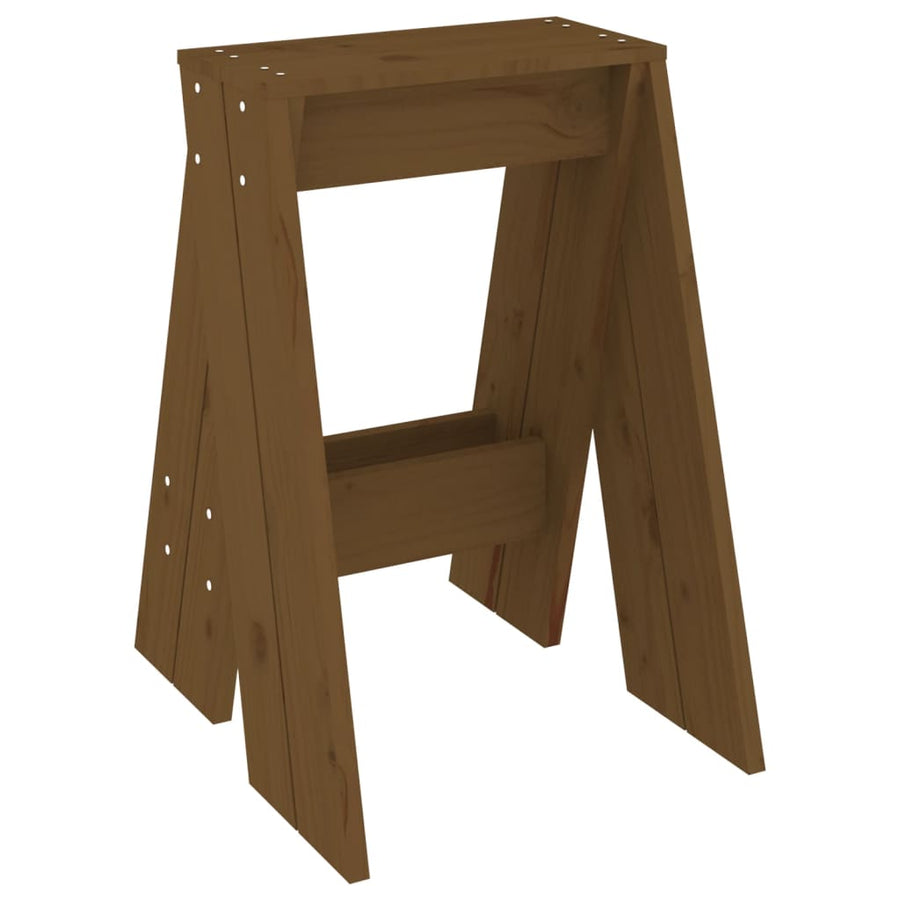 Krukken 2 St 40X40X60 Cm Massief Grenenhout Honingbruin
