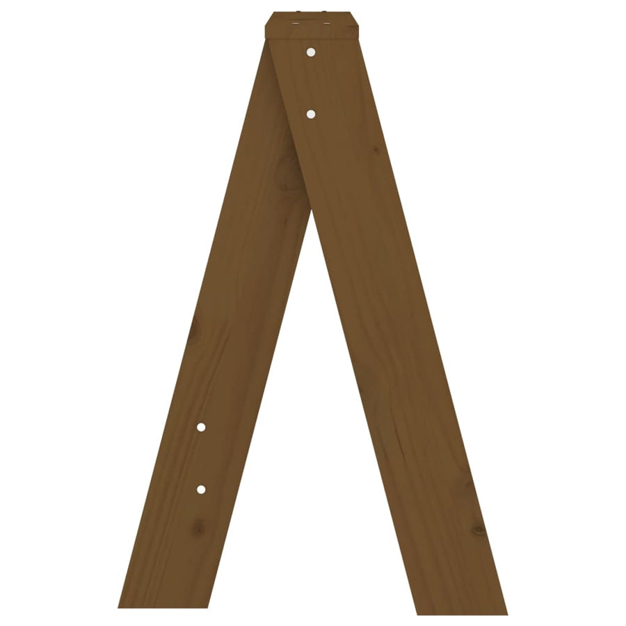 Krukken 2 St 40X40X60 Cm Massief Grenenhout Honingbruin