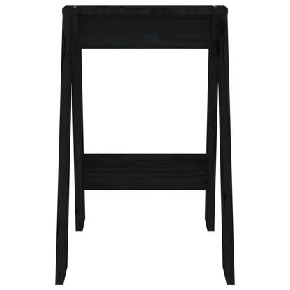 Krukken 2 St 40X40X60 Cm Massief Grenenhout Zwart