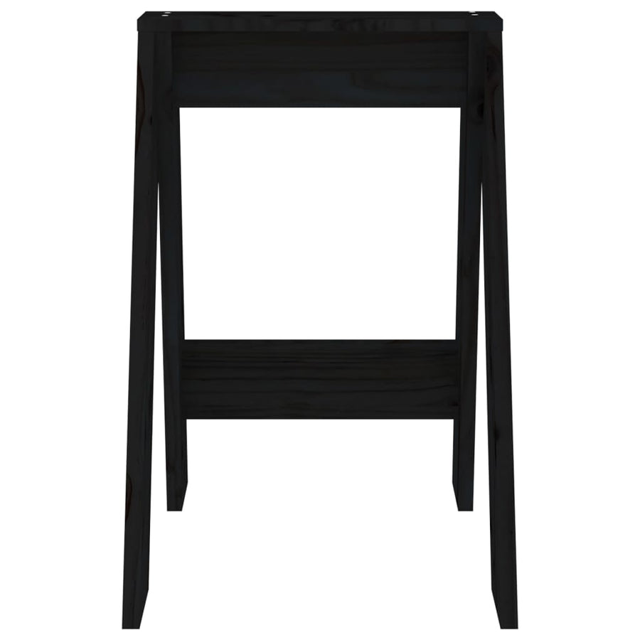 Krukken 2 St 40X40X60 Cm Massief Grenenhout Zwart