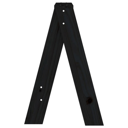 Krukken 2 St 40X40X60 Cm Massief Grenenhout Zwart