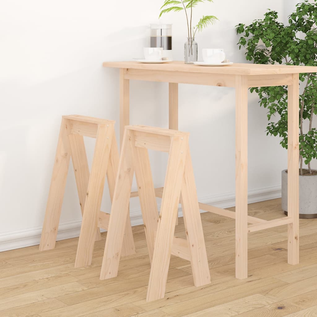 Krukken 2 St 40X40X75 Cm Massief Grenenhout