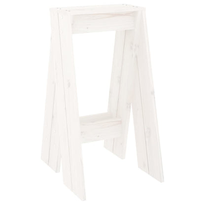 Krukken 2 St 40X40X75 Cm Massief Grenenhout Wit