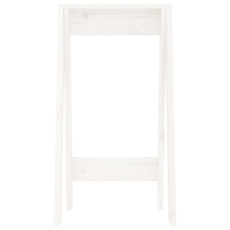 Krukken 2 St 40X40X75 Cm Massief Grenenhout Wit