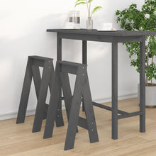 Krukken 2 St 40X40X75 Cm Massief Grenenhout Grijs