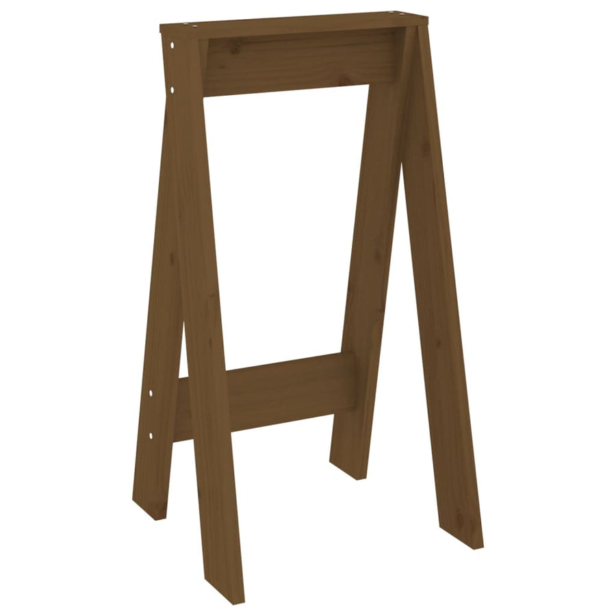 Krukken 2 St 40X40X75 Cm Massief Grenenhout Honingbruin