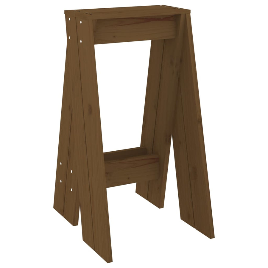Krukken 2 St 40X40X75 Cm Massief Grenenhout Honingbruin