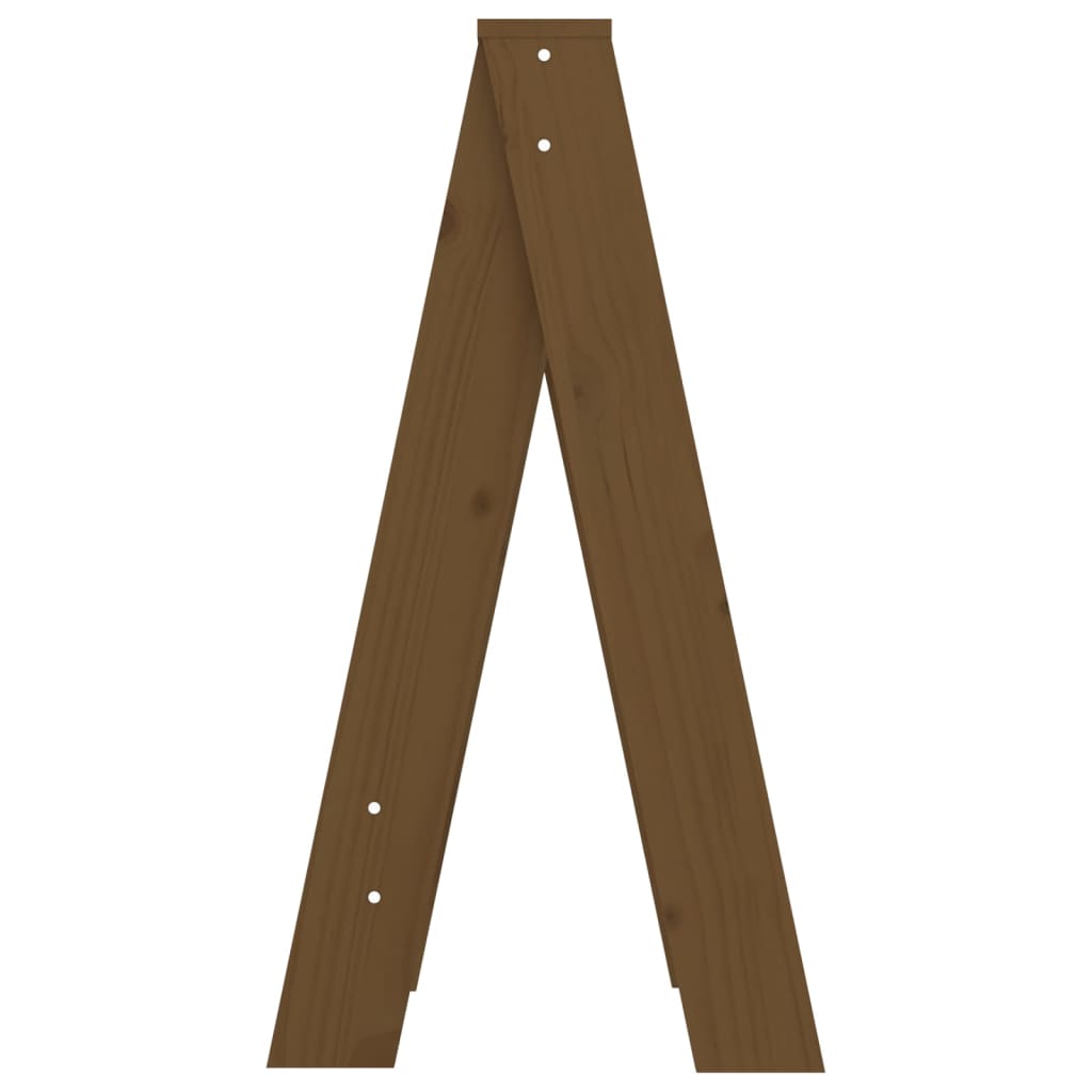 Krukken 2 St 40X40X75 Cm Massief Grenenhout Honingbruin