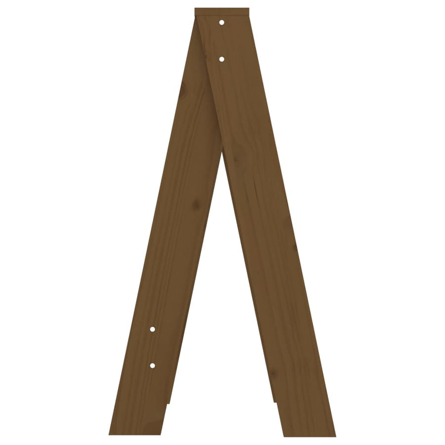 Krukken 2 St 40X40X75 Cm Massief Grenenhout Honingbruin