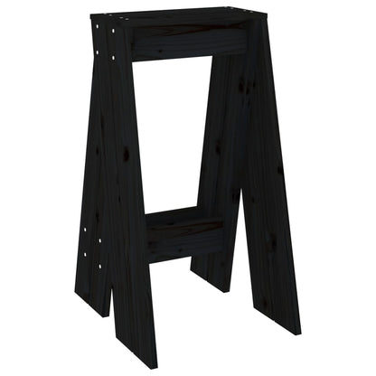 Krukken 2 St 40X40X75 Cm Massief Grenenhout Zwart