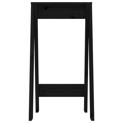 Krukken 2 St 40X40X75 Cm Massief Grenenhout Zwart