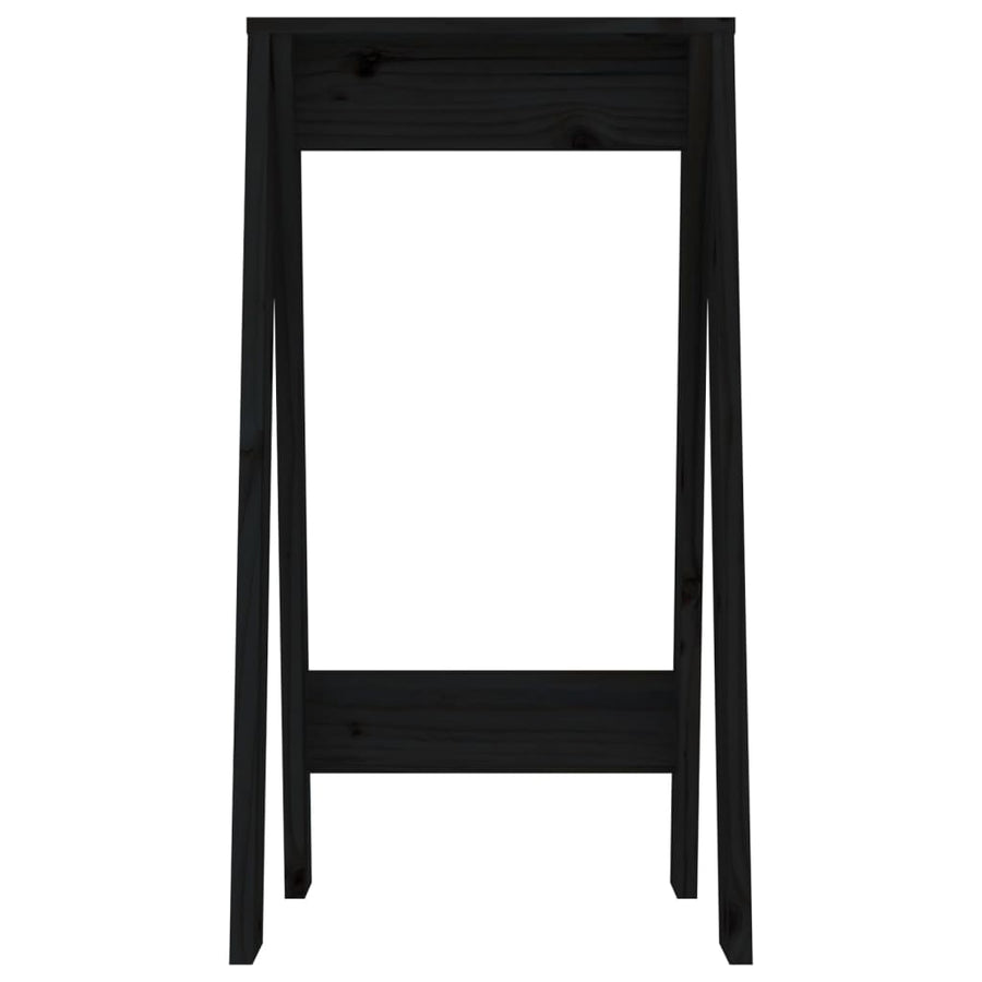 Krukken 2 St 40X40X75 Cm Massief Grenenhout Zwart