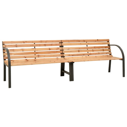 Tuinbank Dubbel Massief Vurenhout Bruin 225 cm