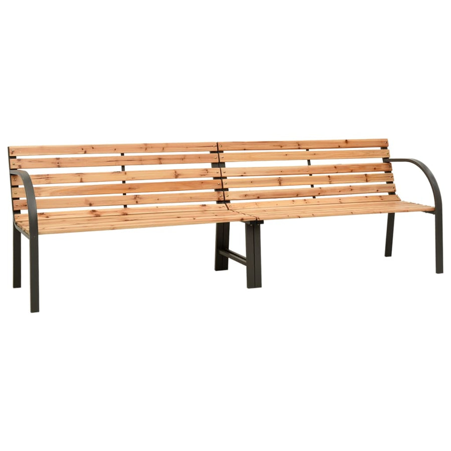 Tuinbank Dubbel Massief Vurenhout Bruin 225 cm