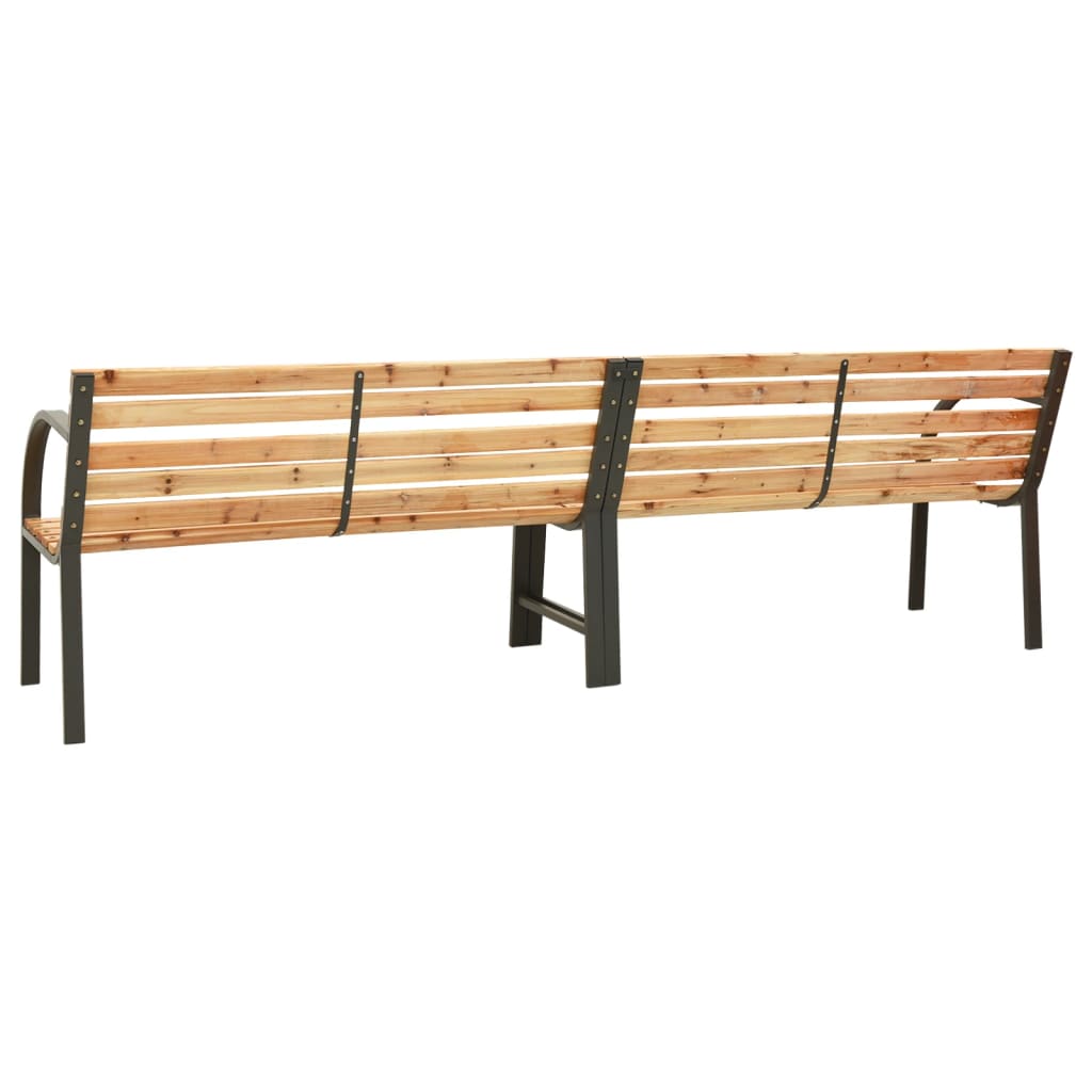 Tuinbank Dubbel Massief Vurenhout Bruin 225 cm