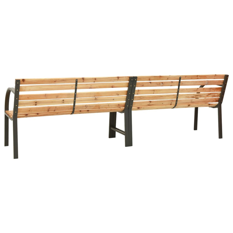 Tuinbank Dubbel Massief Vurenhout Bruin 225 cm