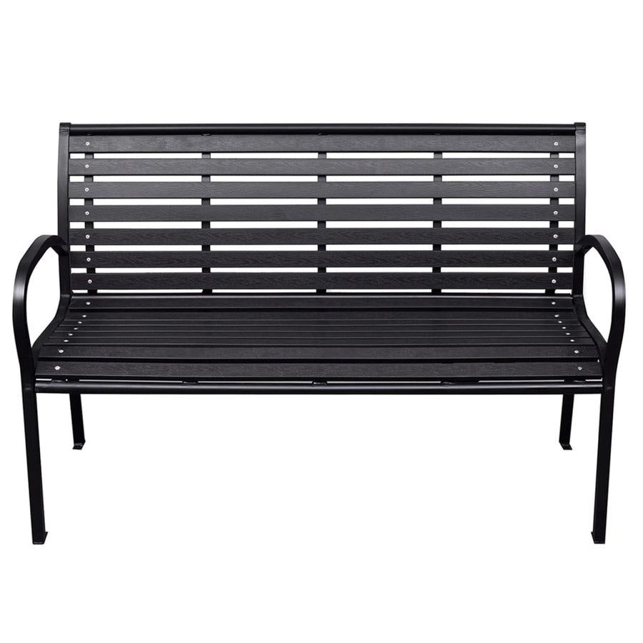 Tuinbank 116 cm staal en HKC zwart
