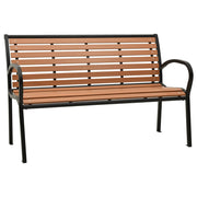 Tuinbank 116 cm staal HKC zwart bruin