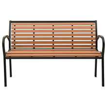 Tuinbank 116 Cm Staal En Hkc Zwart En Bruin