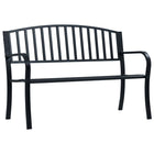 Garden Bench 120 cm Steel Black