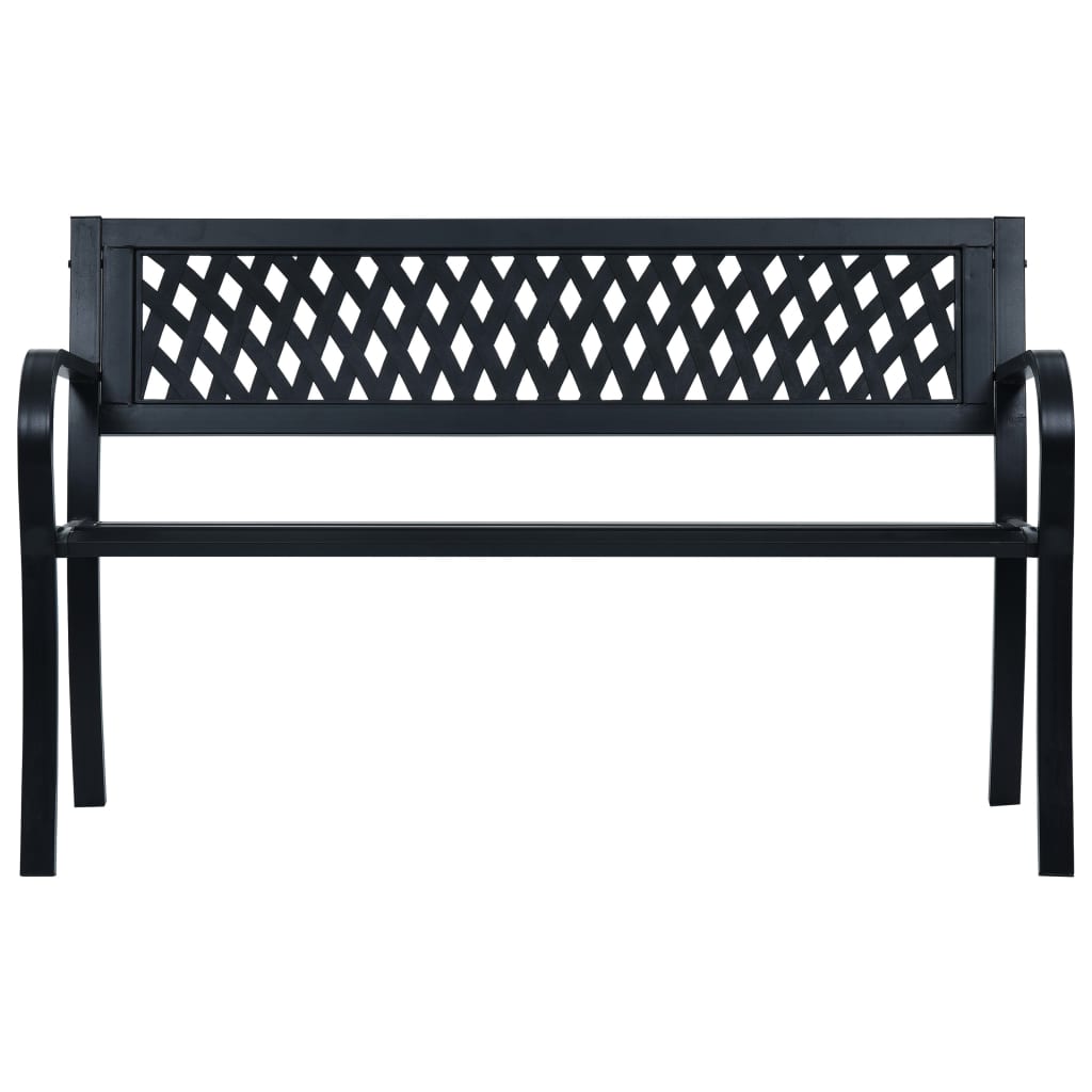 Tuinbank 120 Cm Staal Zwart