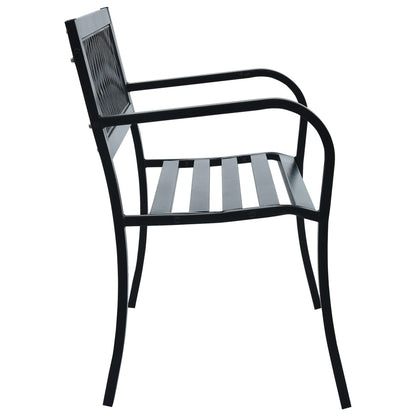 Tuinbank 120 Cm Staal Zwart