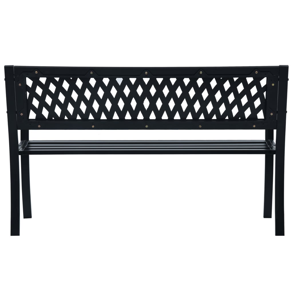 Tuinbank 120 Cm Staal Zwart