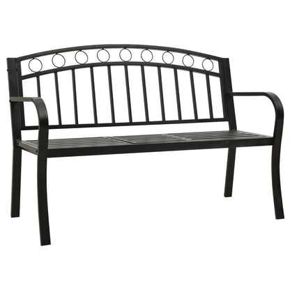Tuinbank 120 Cm Staal Zwart Met tafel