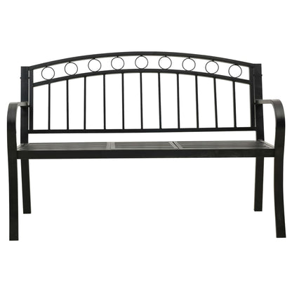 Tuinbank 120 Cm Staal Zwart Met tafel