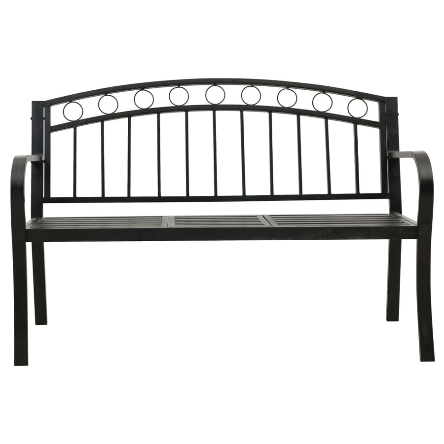 Tuinbank 120 Cm Staal Zwart Met tafel