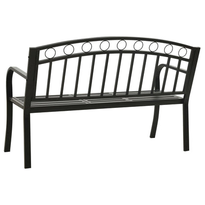 Tuinbank 120 Cm Staal Zwart Met tafel