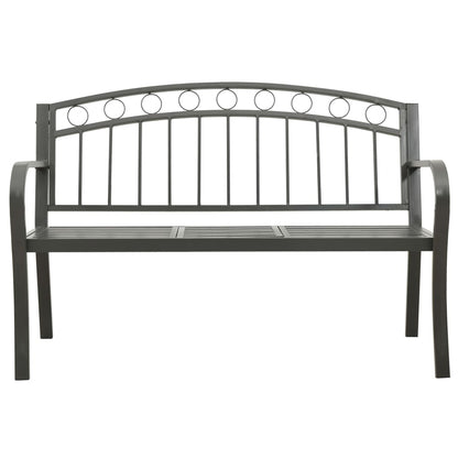 Tuinbank met tafel 120 cm staal grijs
