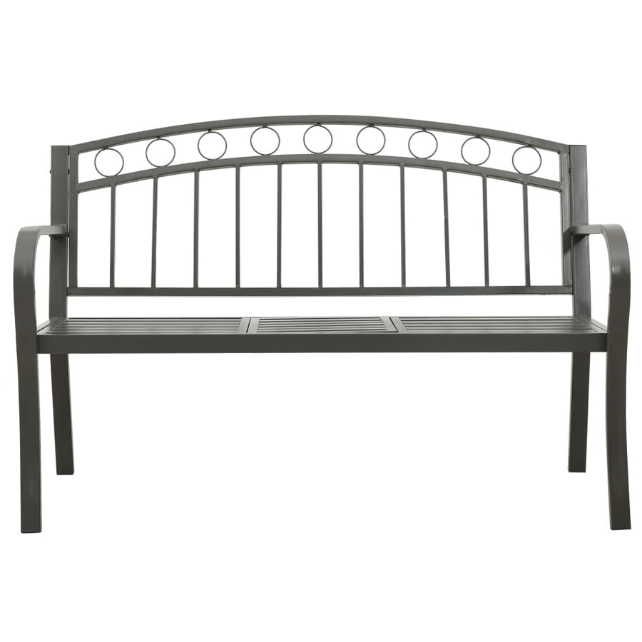 Tuinbank met tafel 120 cm staal grijs