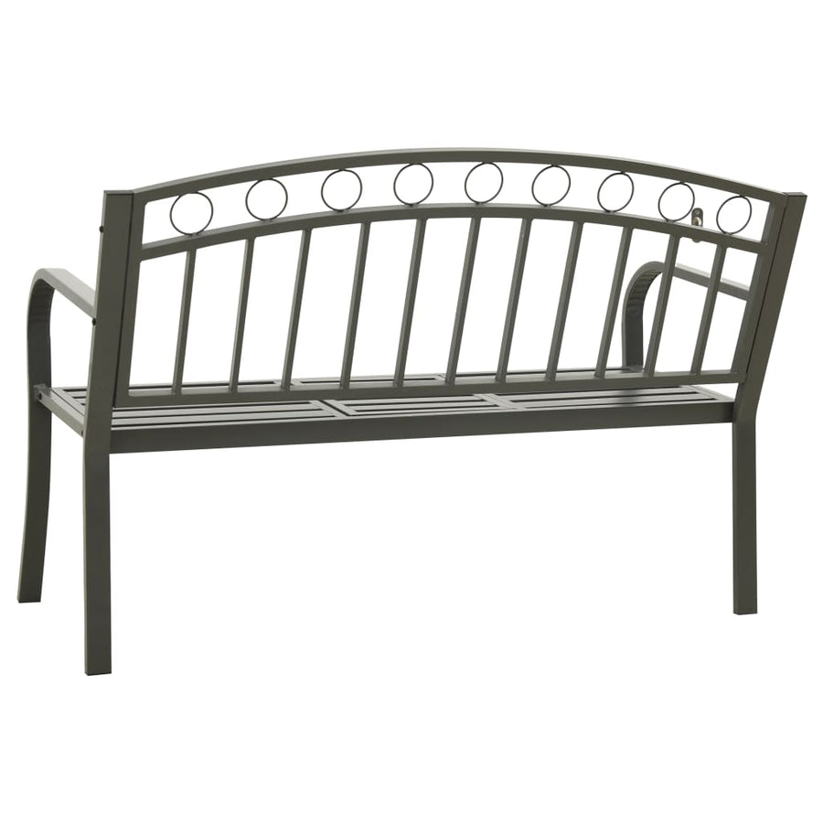 Tuinbank met tafel 120 cm staal grijs