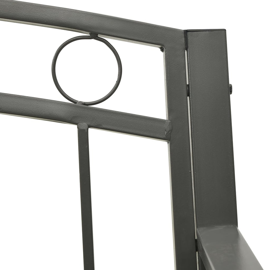 Tuinbank met tafel 120 cm staal grijs