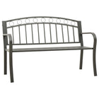Tuinbank 120 cm staal grijs